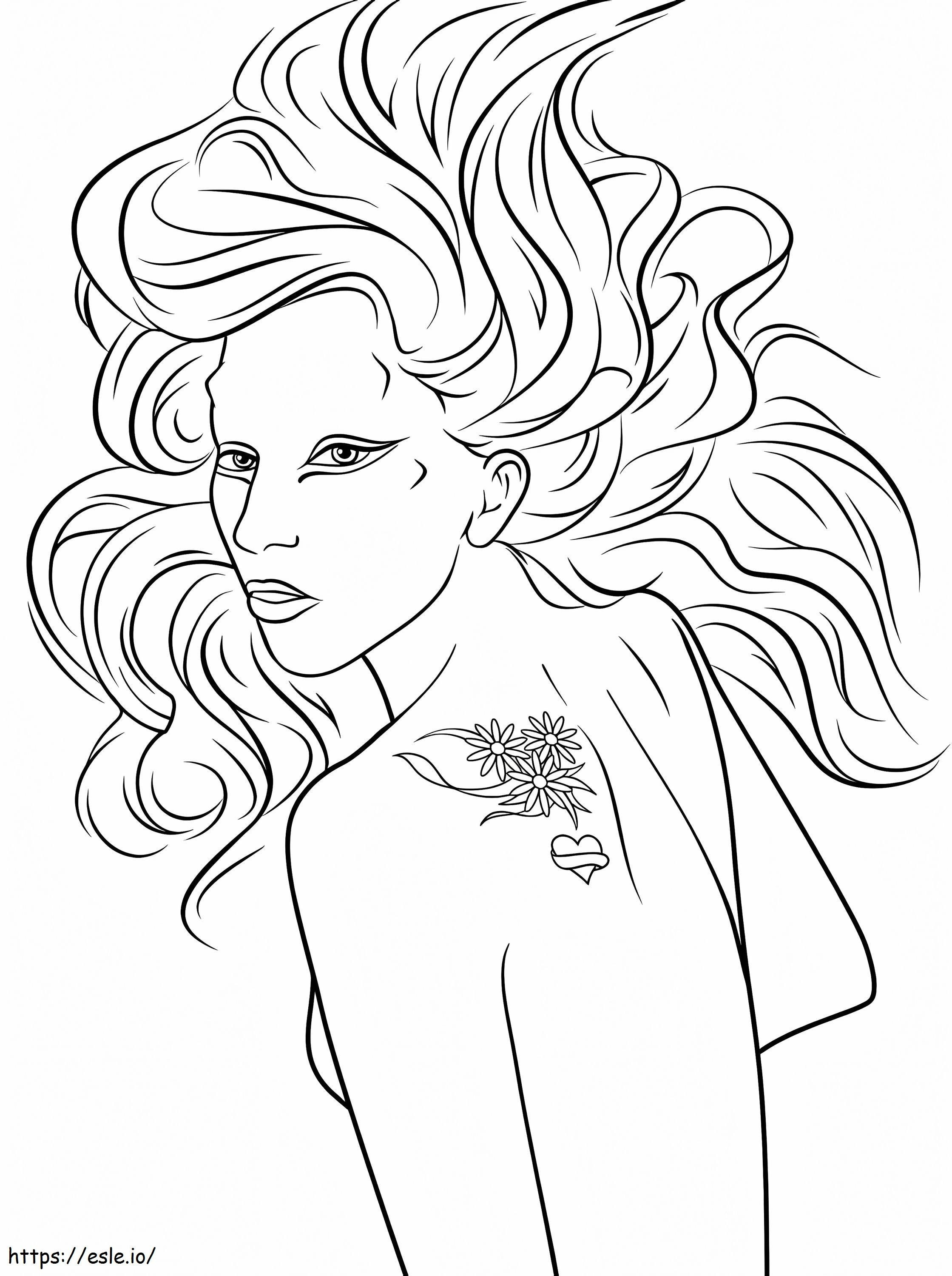 Awesome Lady Gaga coloring page