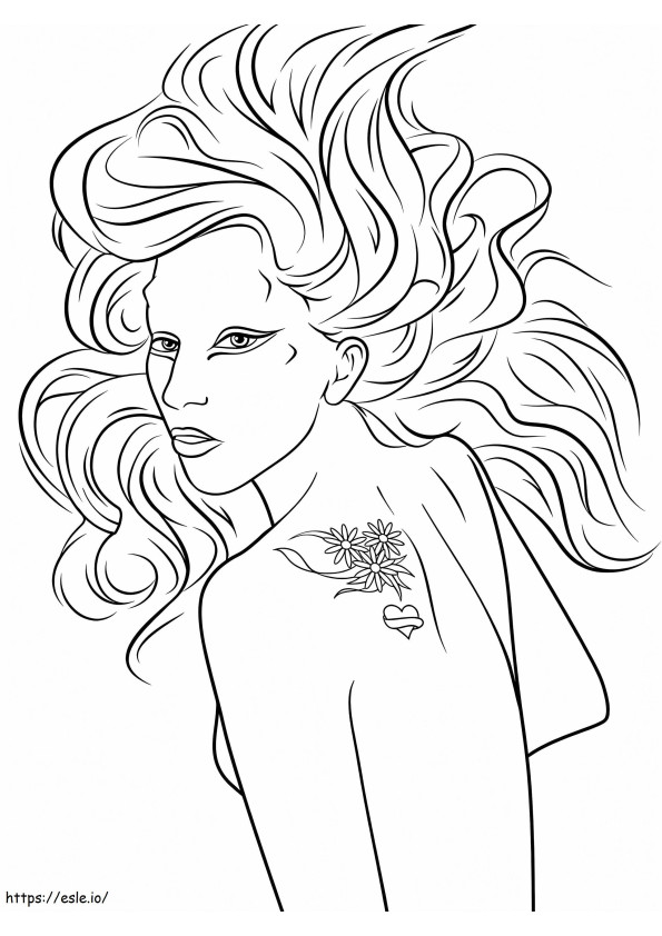 Coloriage Génial Lady Gaga à imprimer dessin