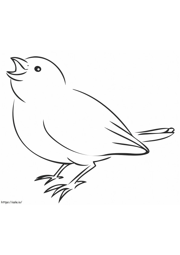 Singing Sparrow coloring page
