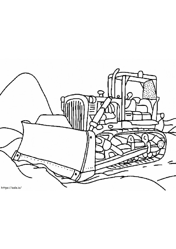 Free Bulldozer To Print coloring page