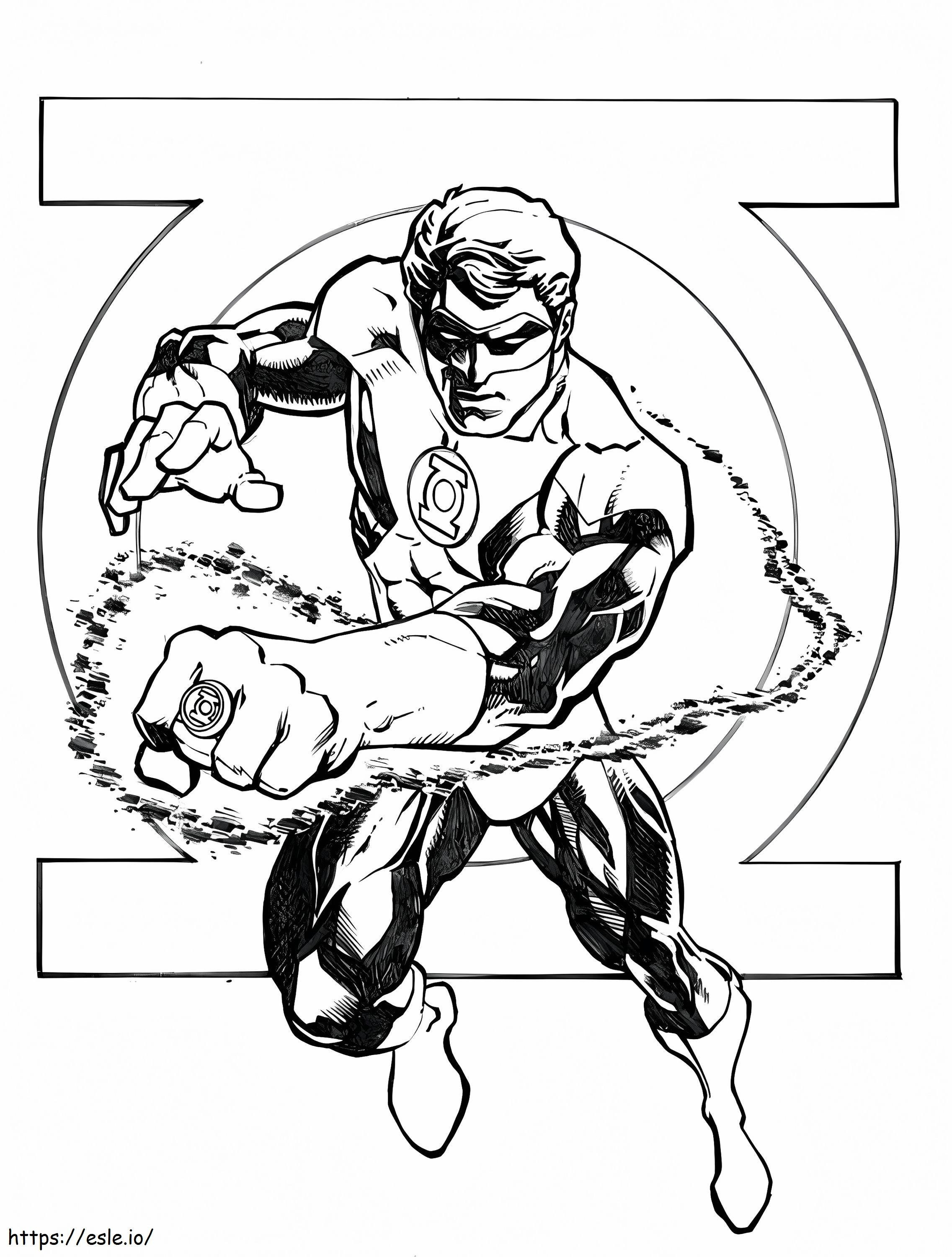 Awesome Green Lantern coloring page