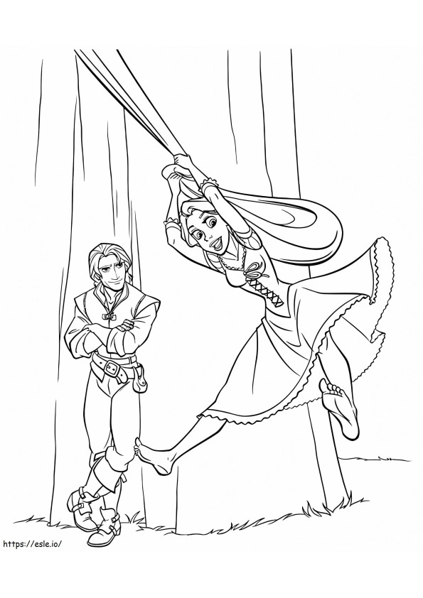 Grundlegende Rapunzel und Flynn ausmalbilder