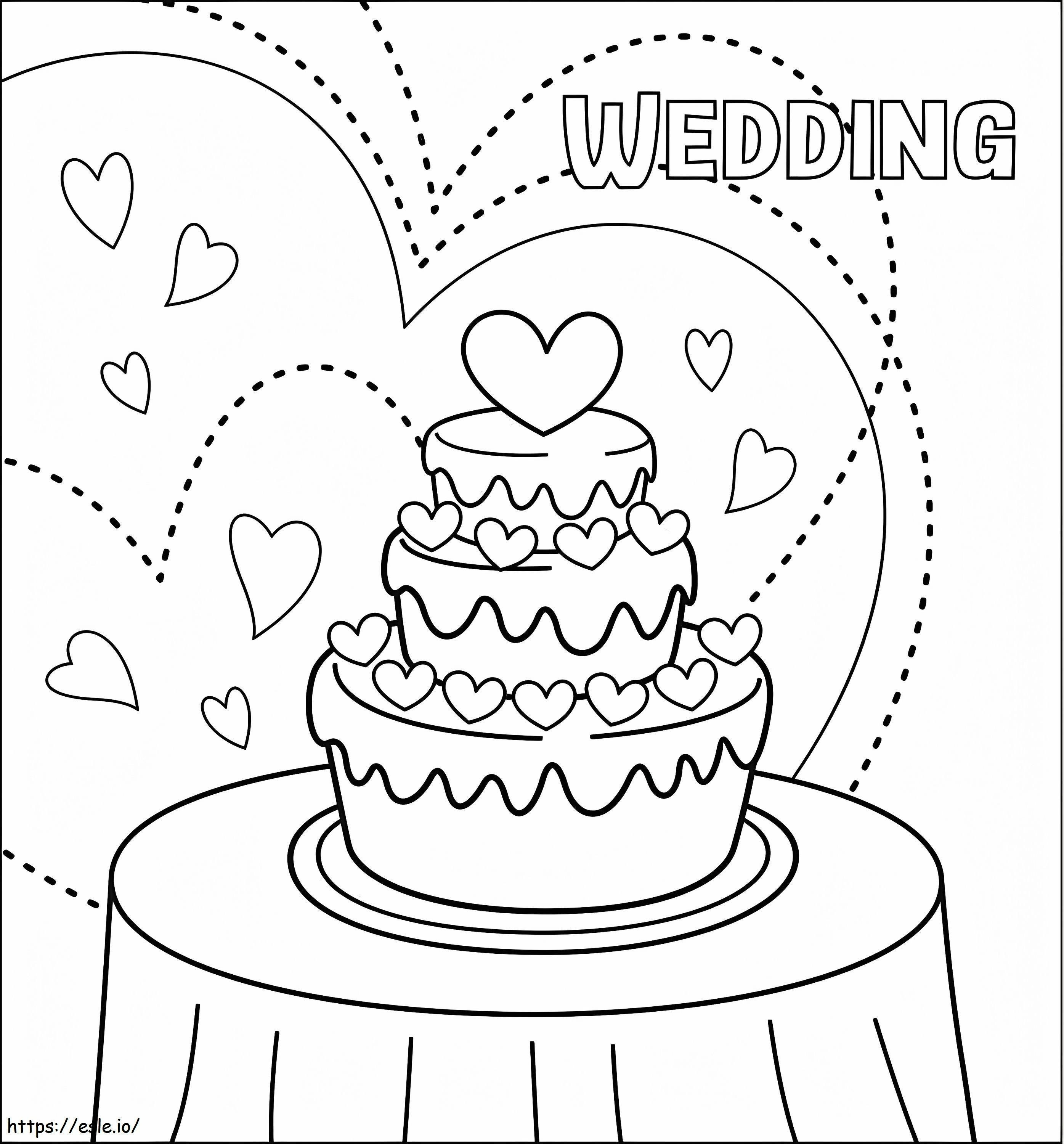 Düğün pastası boyama