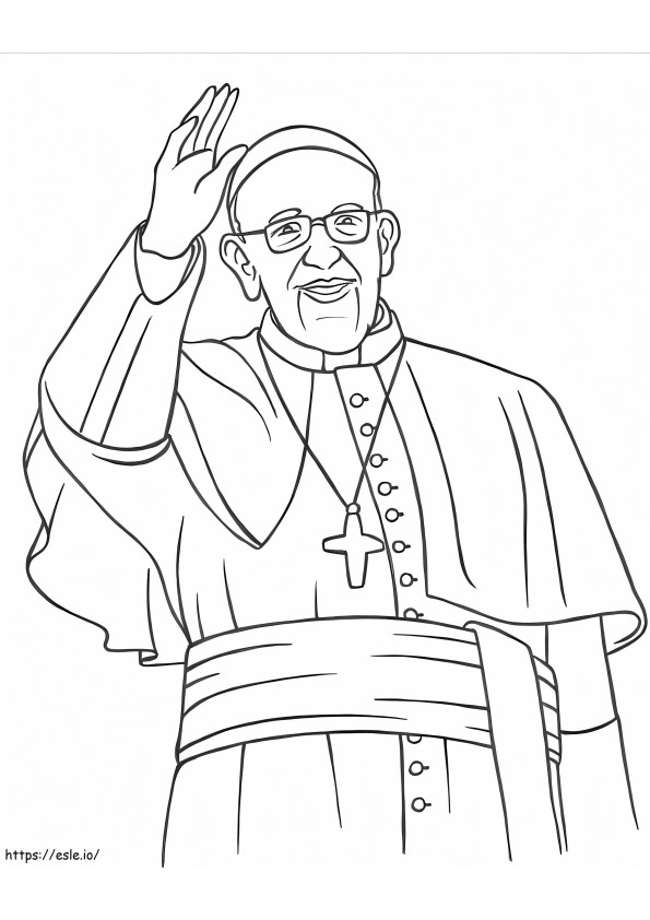 Papa Francesco dall'Argentina da colorare