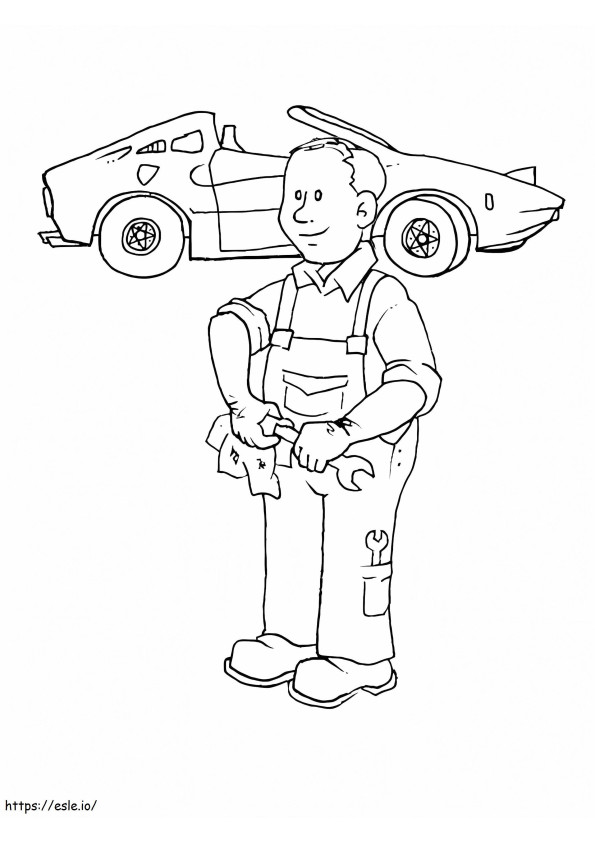 Car Mechanic 2 coloring page