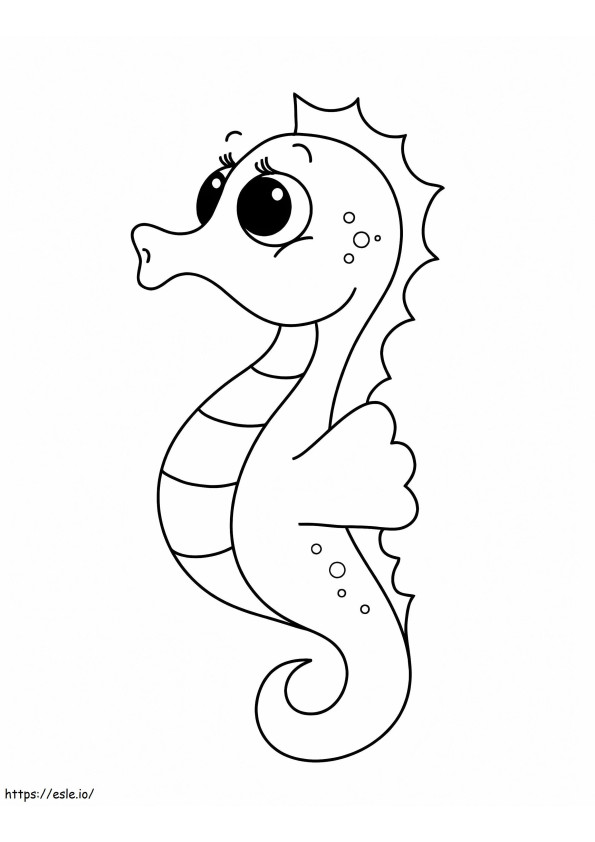 Little Seahorse coloring page
