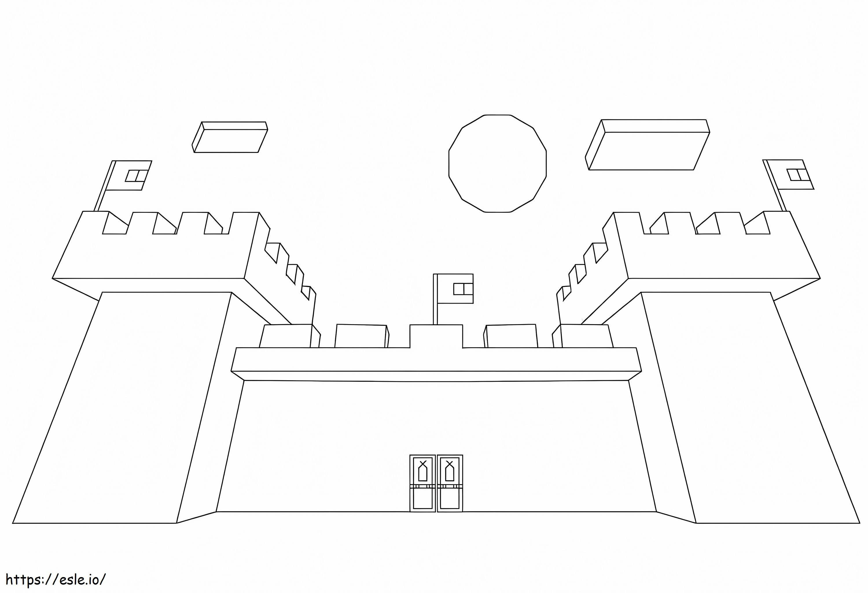 Istana Minecraft Gambar Mewarnai