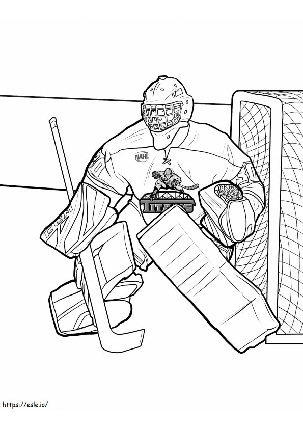 Basic Hockey Player coloring page