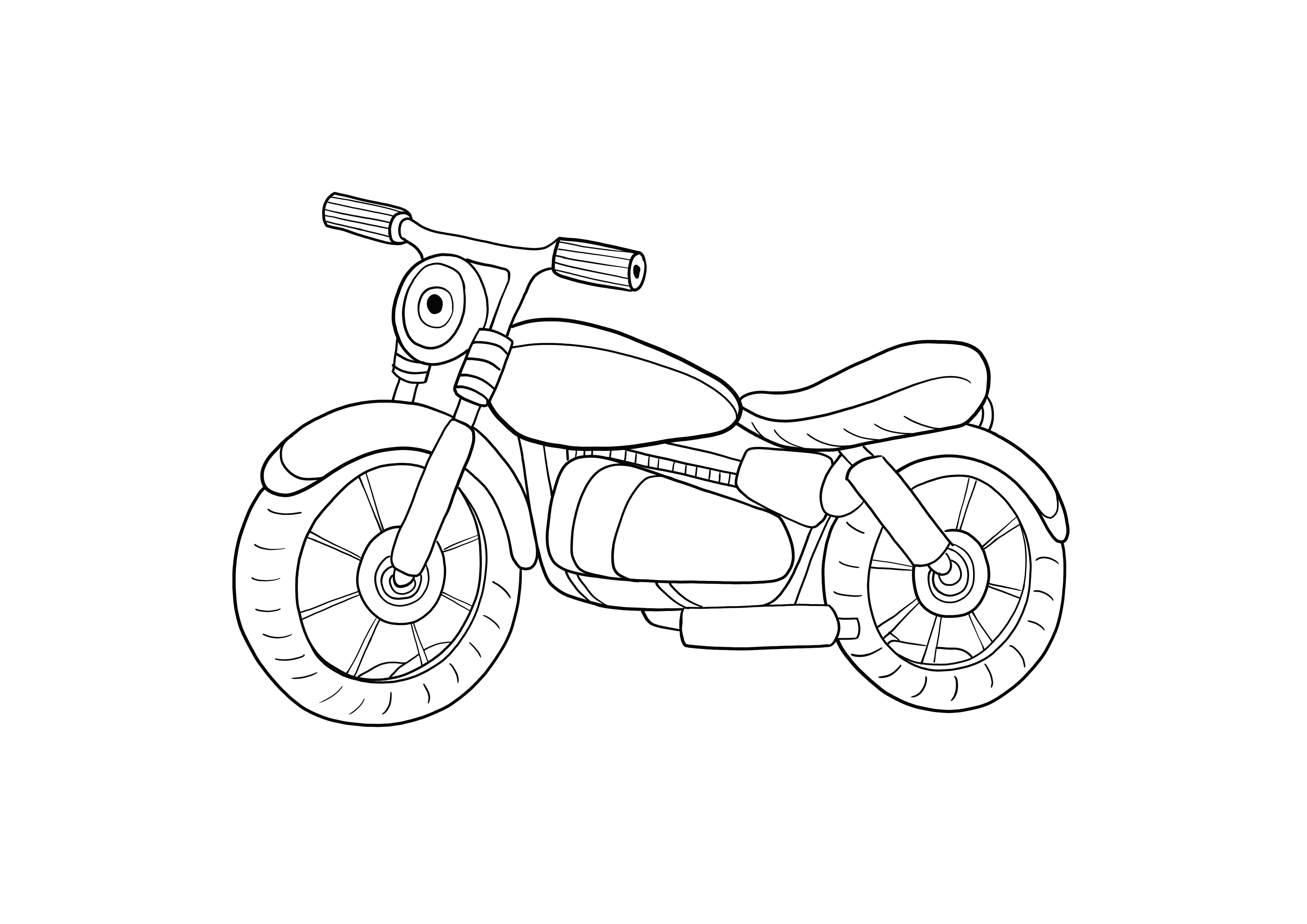 página para impressão gratuita de moto real