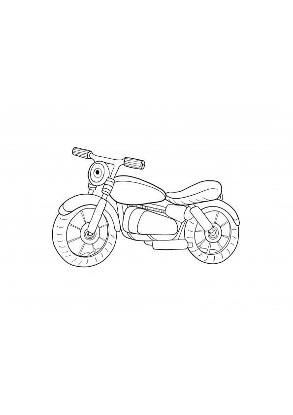 royal motorbike free printable page