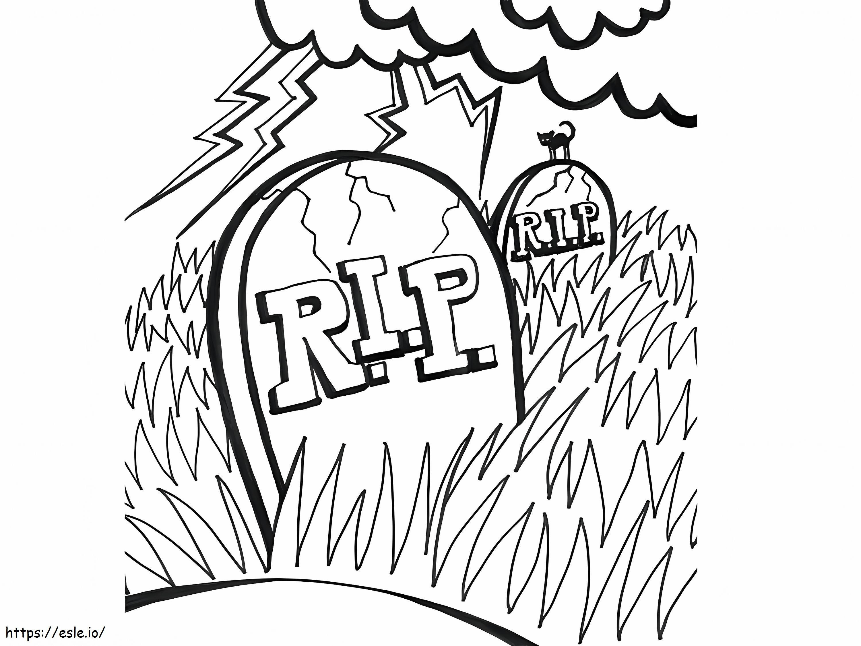 Tombstone 8 coloring page