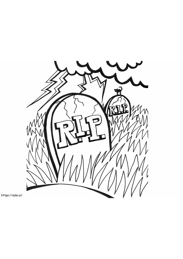 Tombstone 8 coloring page