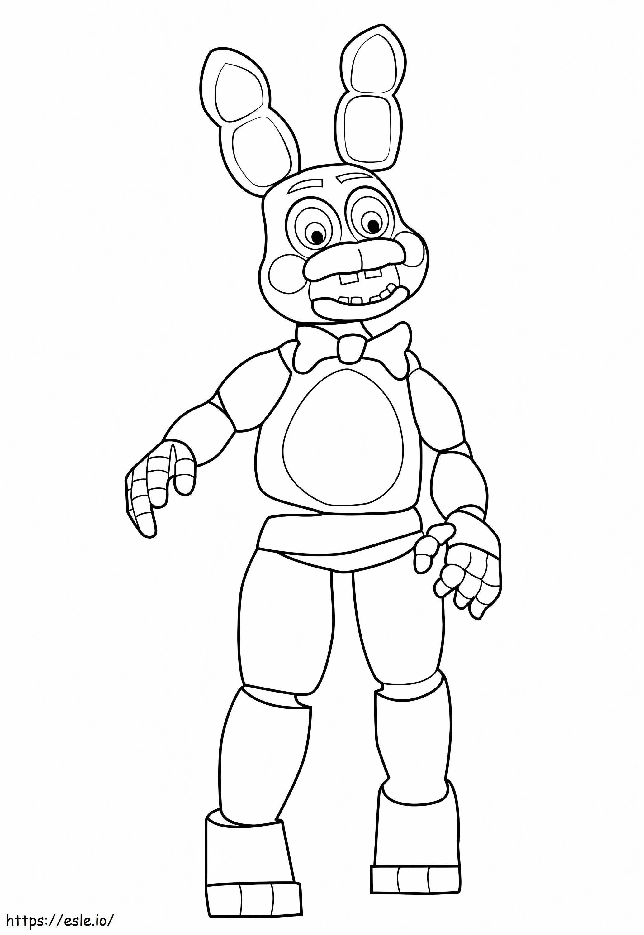 Toy Bonnie FNAF coloring page