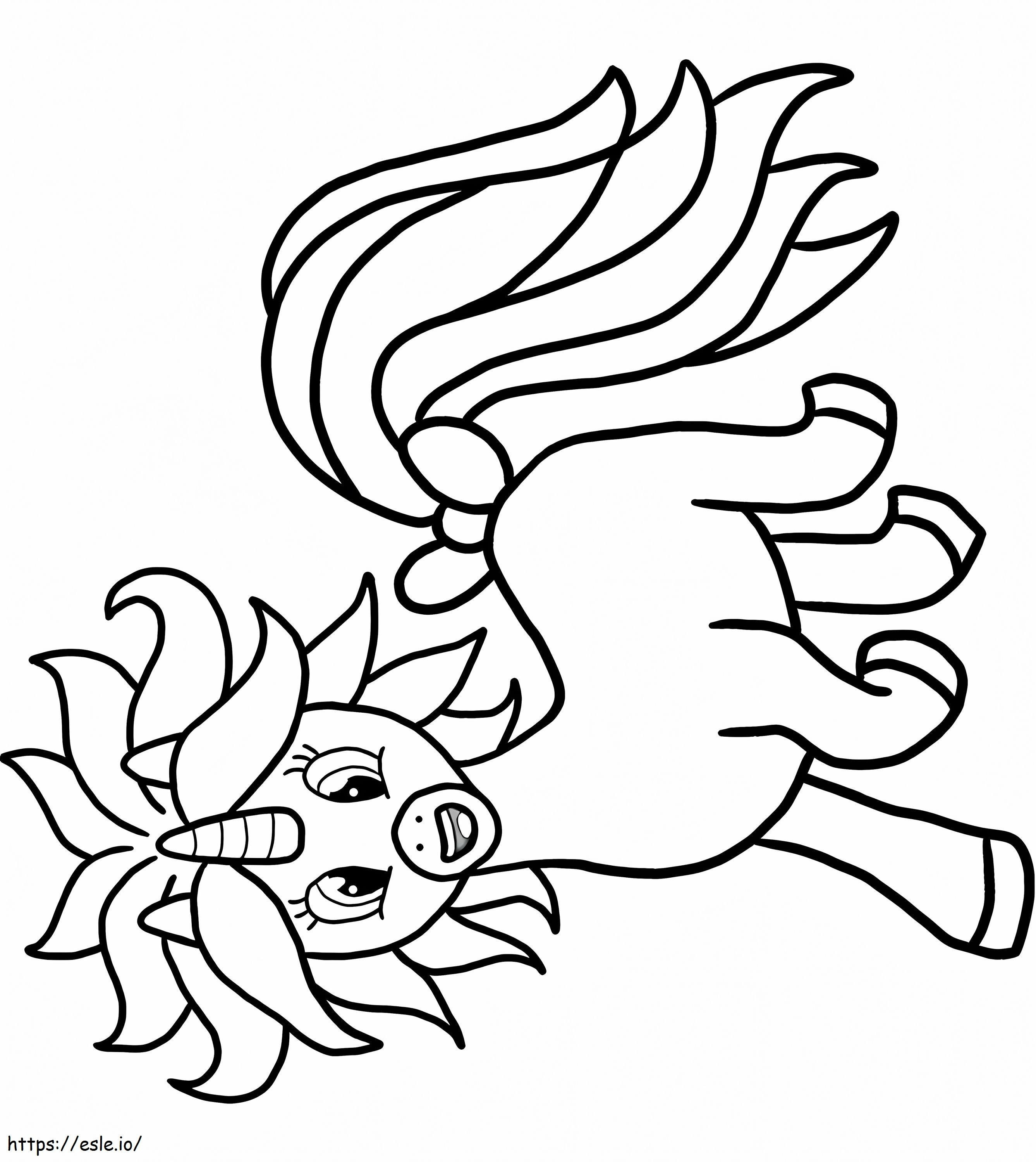 1563238779 Hyperactive Unicorn A4 coloring page