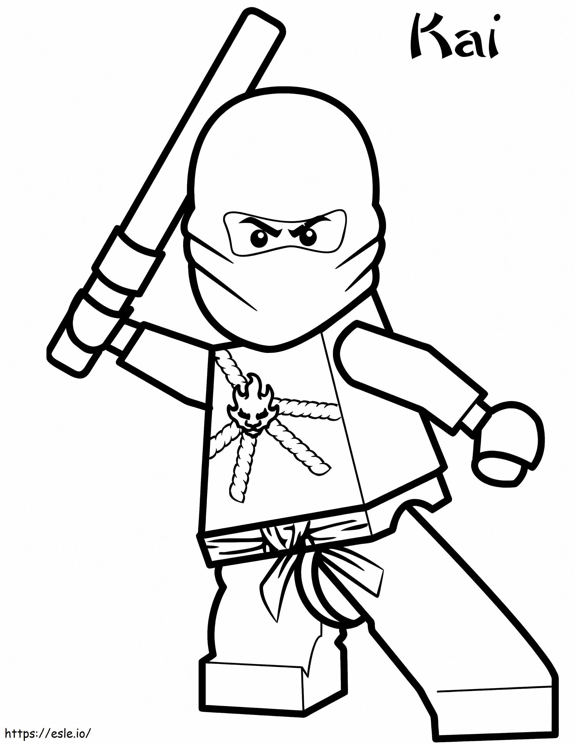 Kai z Ninjago kolorowanka