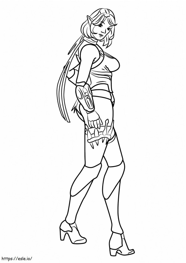 Skye From Paladins coloring page