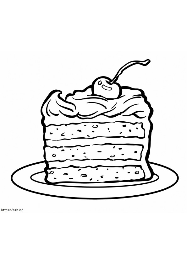 Delicious Cake coloring page