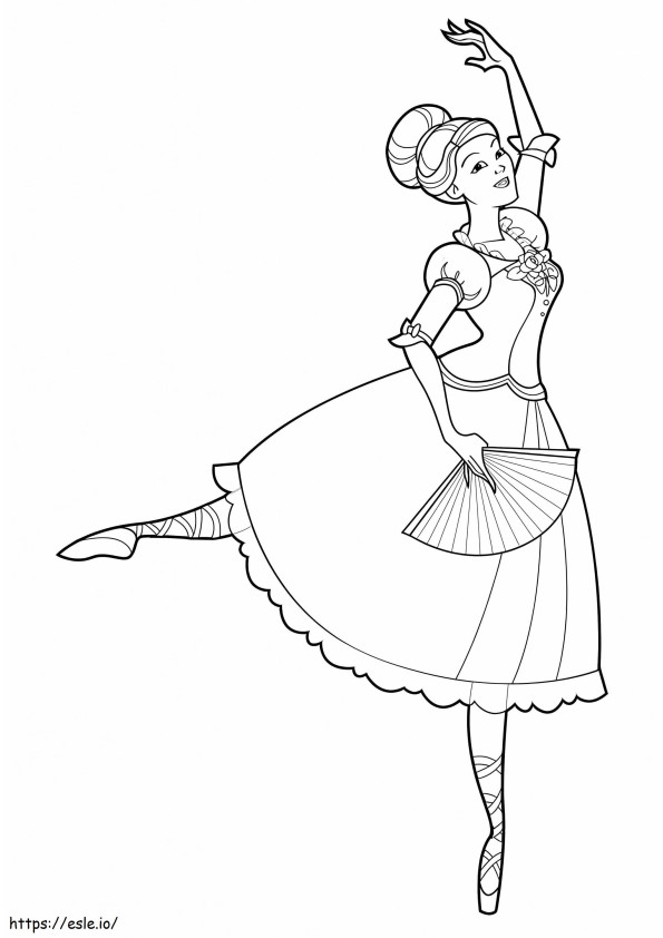 Princess Ballet coloring page