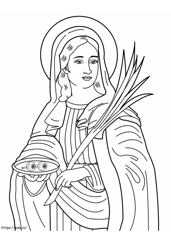 Saint Lucy 5 coloring page