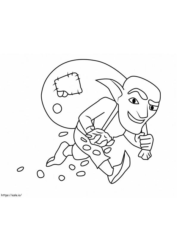 Goblin Running In Clash Of Clans coloring page