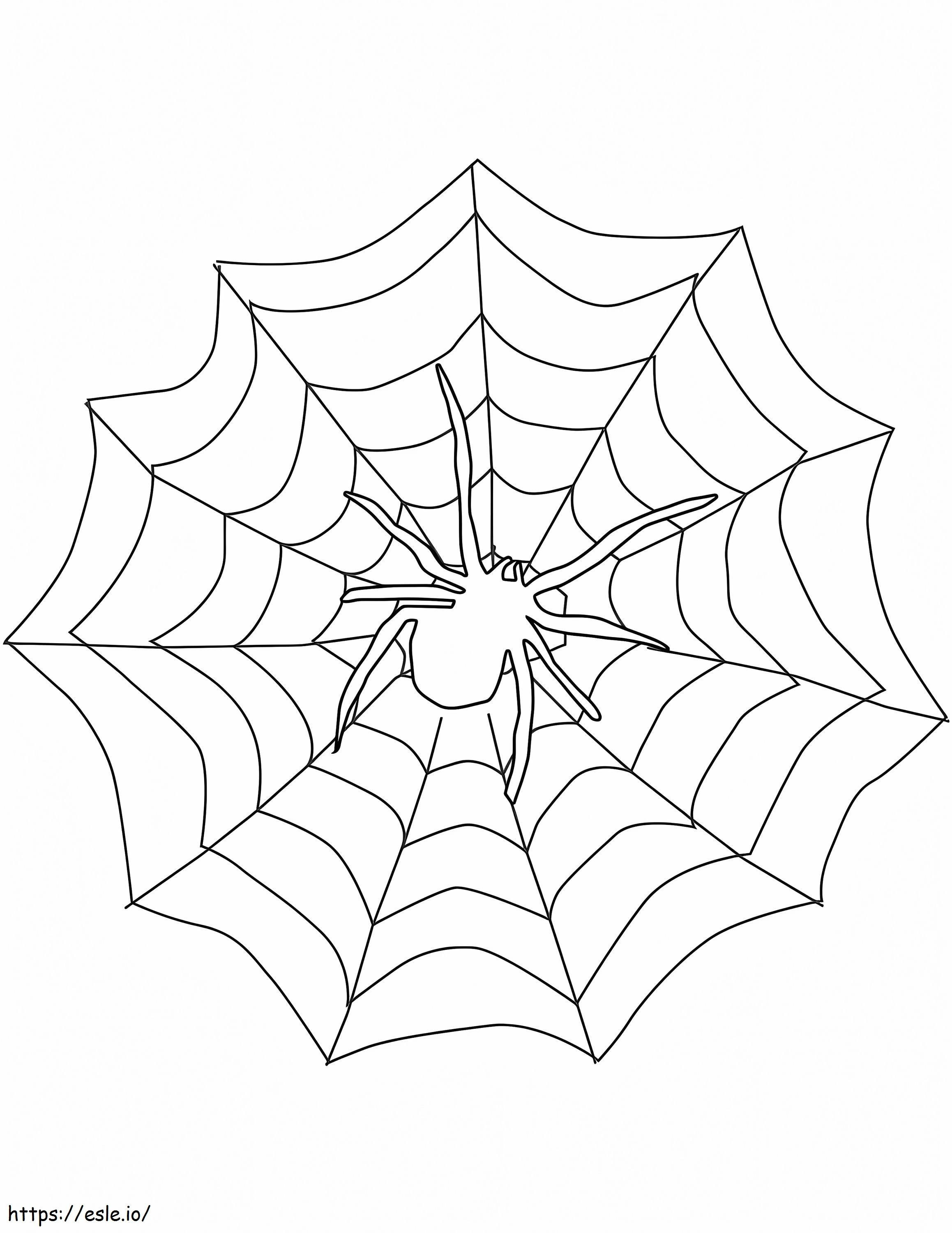 Erittäin helppo hämähäkki värityskuva