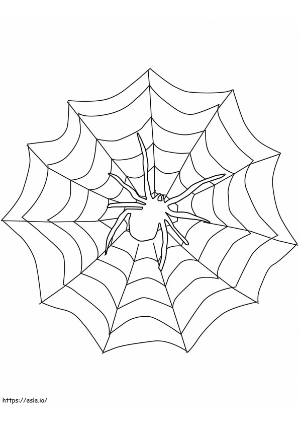 Erittäin helppo hämähäkki värityskuva