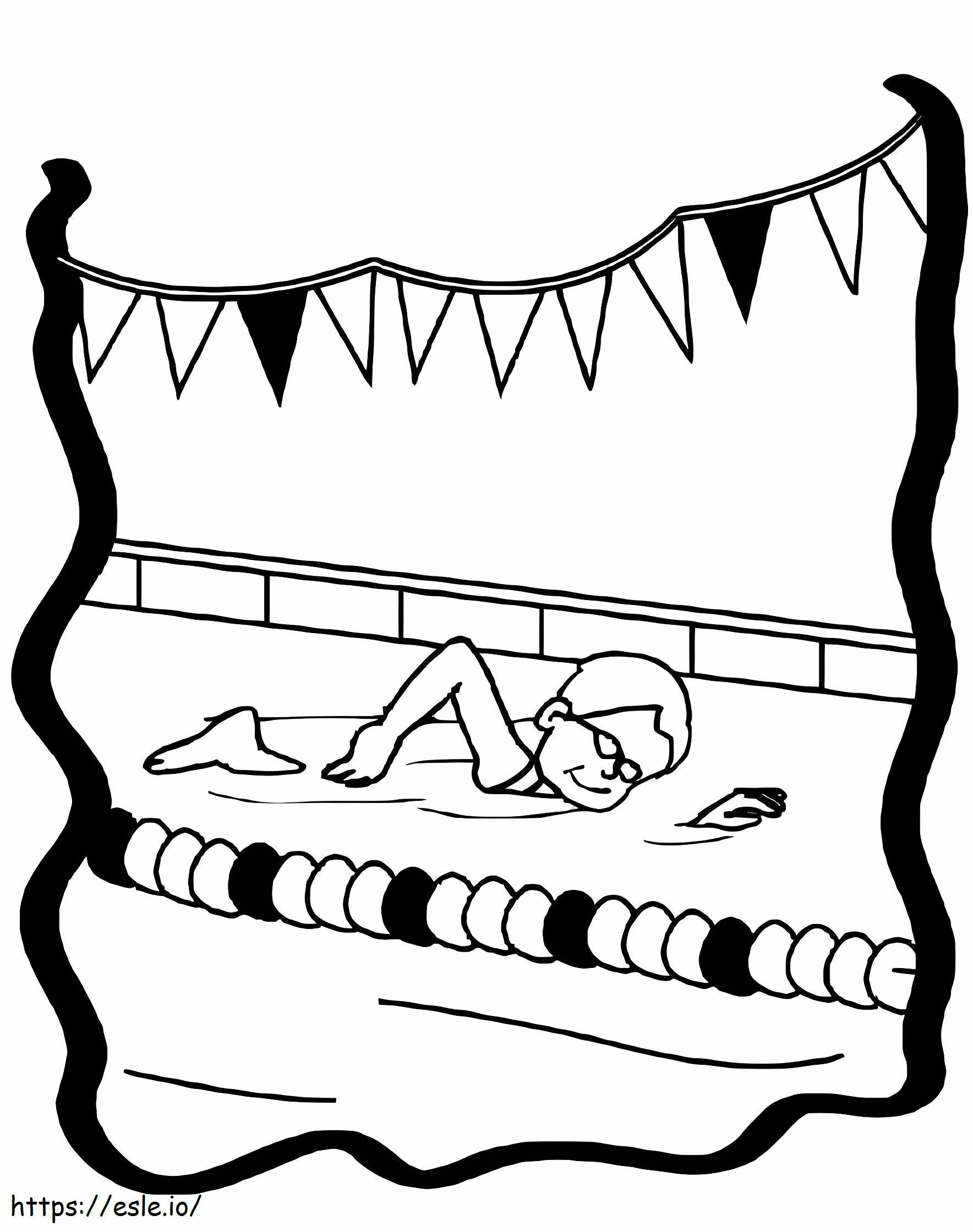The Swimming Meet coloring page