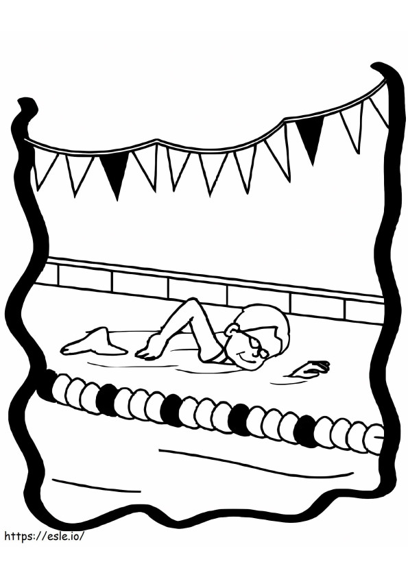 The Swimming Meet coloring page