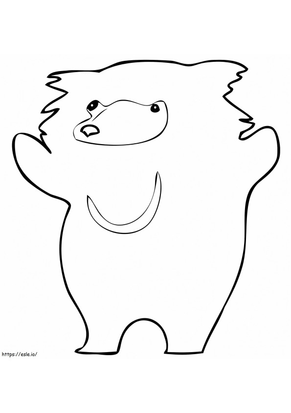 Urso-preguiça fofo