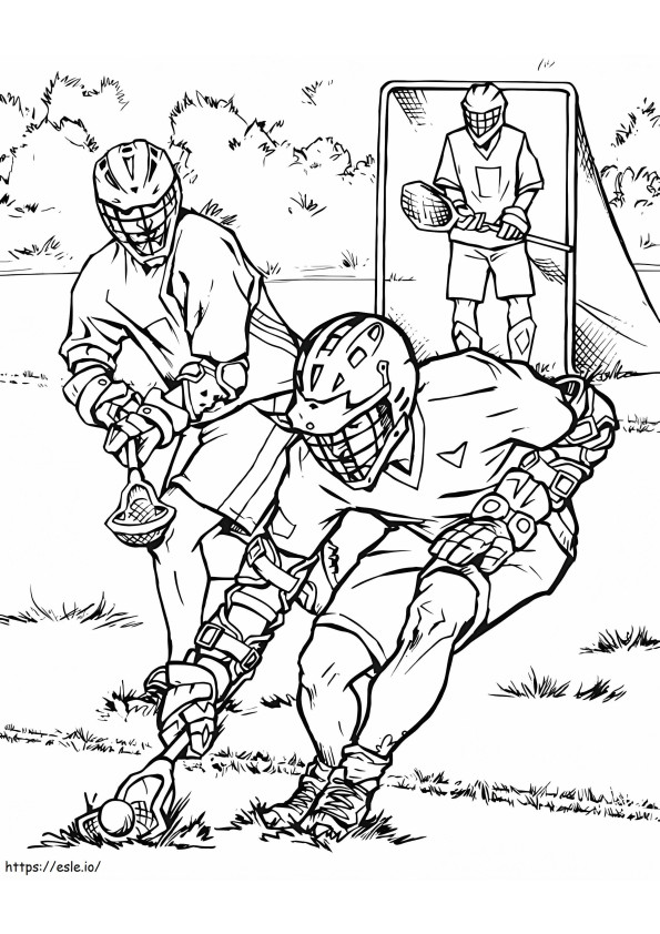 Lacrosse Party coloring page