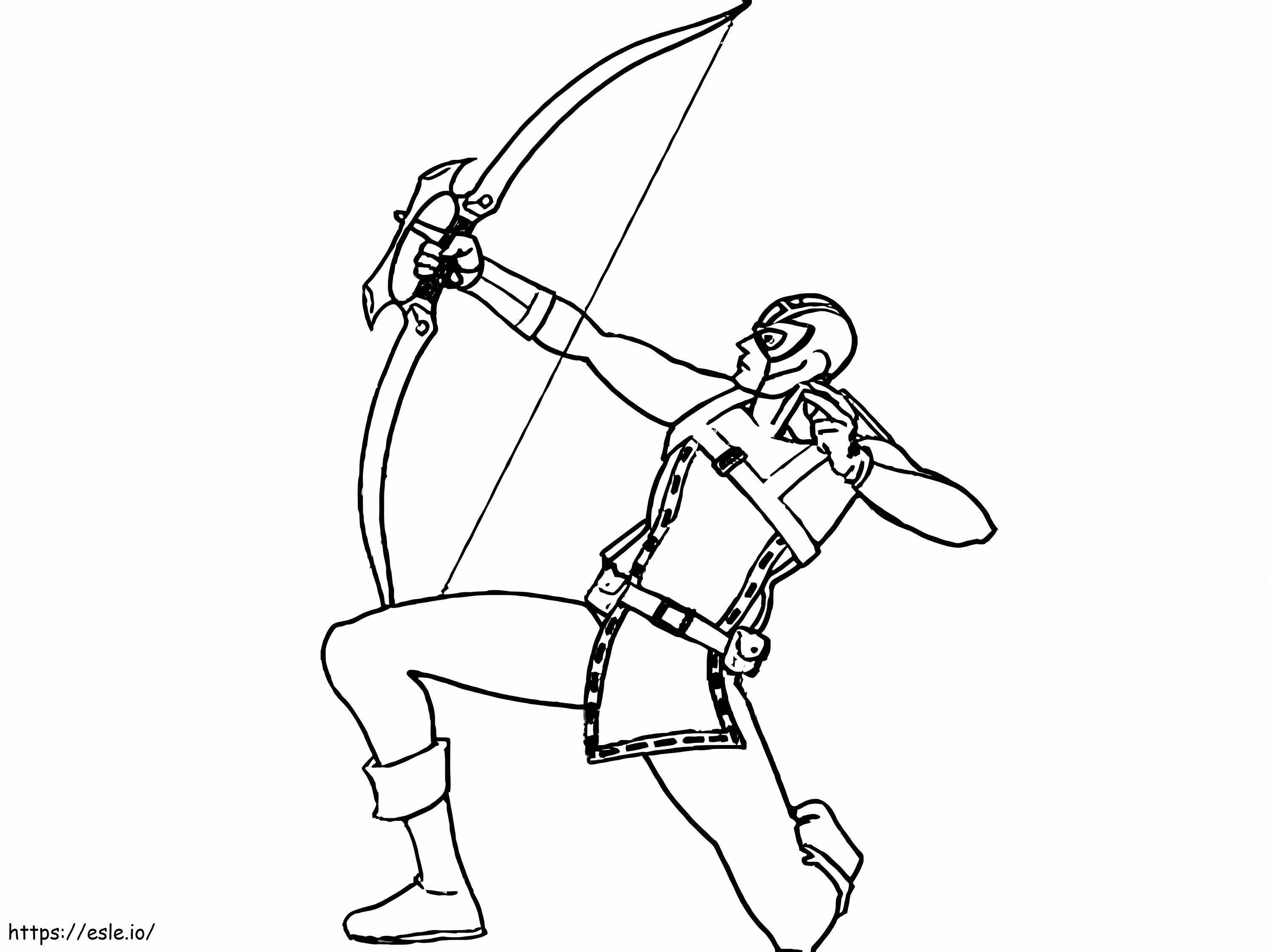 Hawkeye Attack coloring page