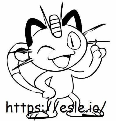 Meowth coloring page