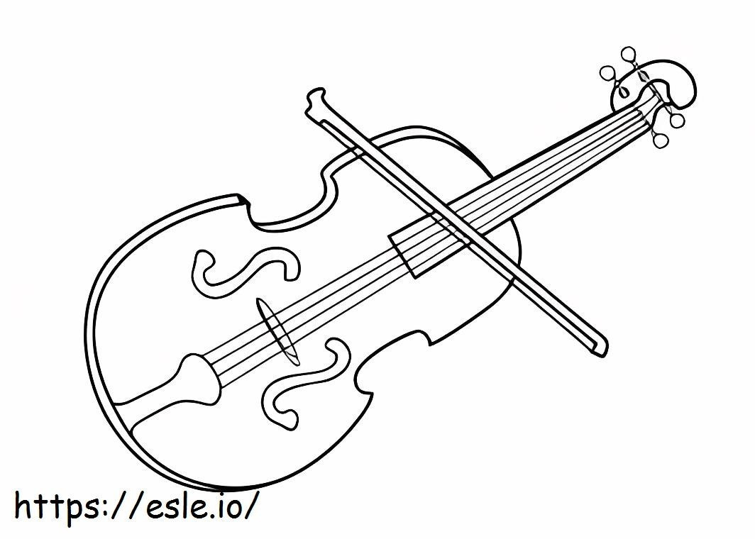 通常のヴァイオリン ぬりえ - 塗り絵
