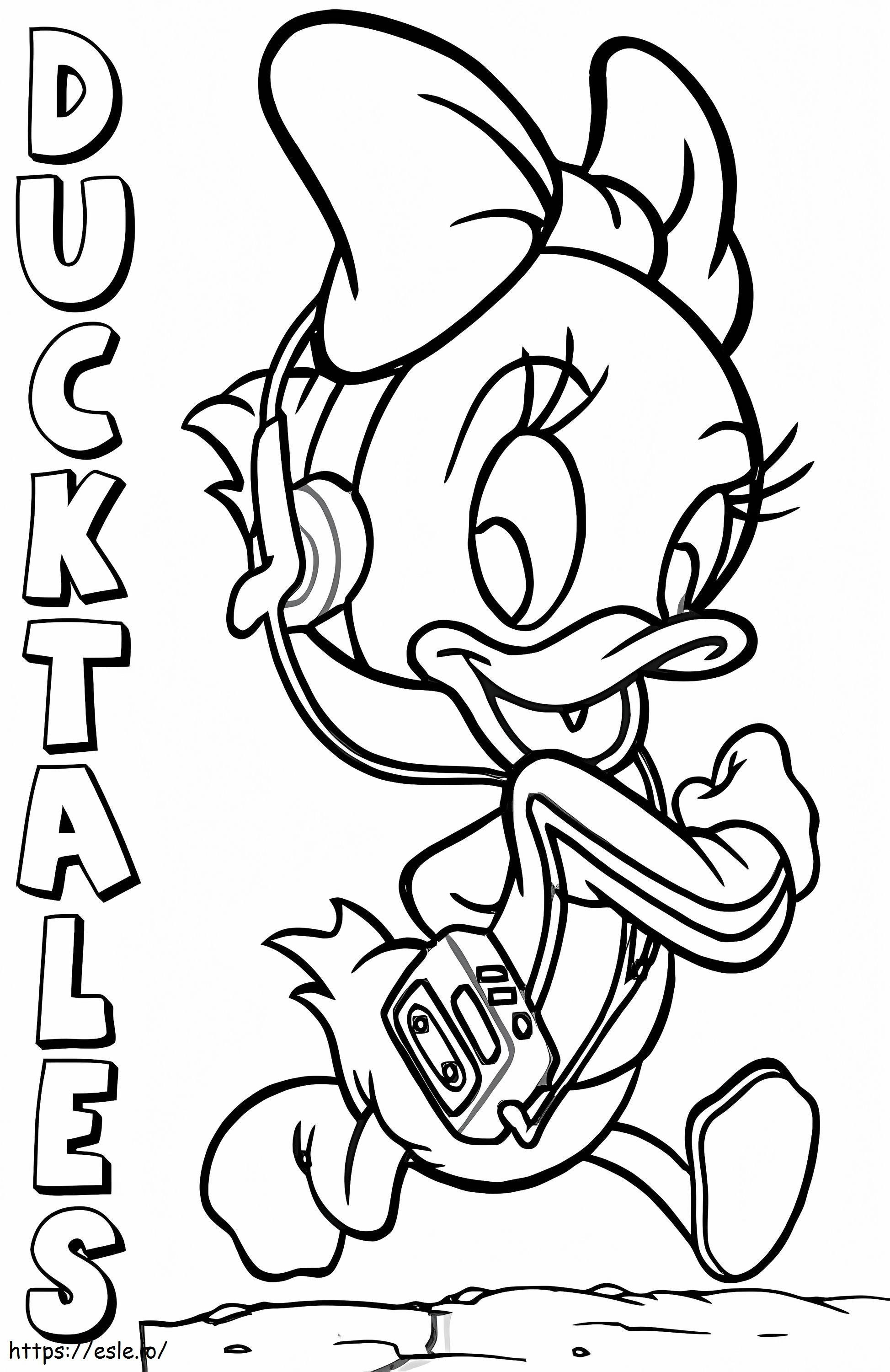 Coloriage Webby Vanderquack dans Ducktales à imprimer dessin