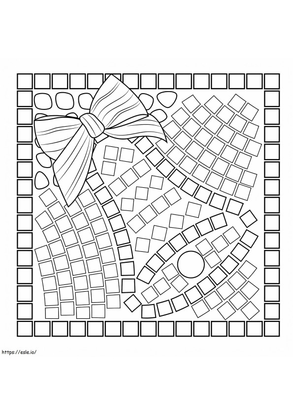 Christmas Bell Mosaic coloring page