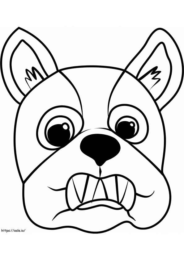 Desfile de mascotas con cara de bulldog francés para colorear
