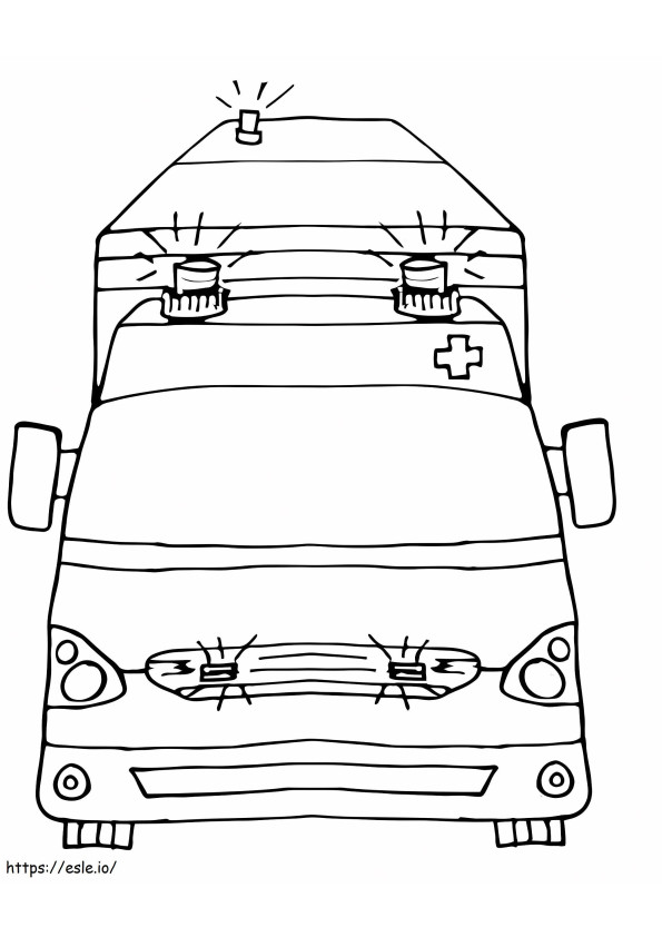 Basic Drawing Ambulance coloring page