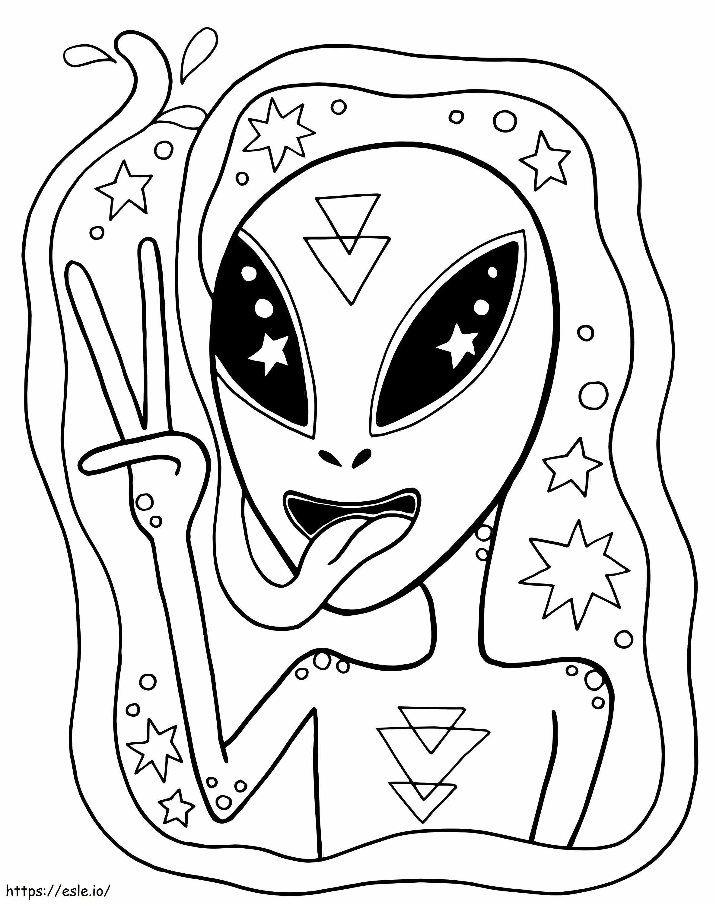Extraterrestre Trippy coloring page