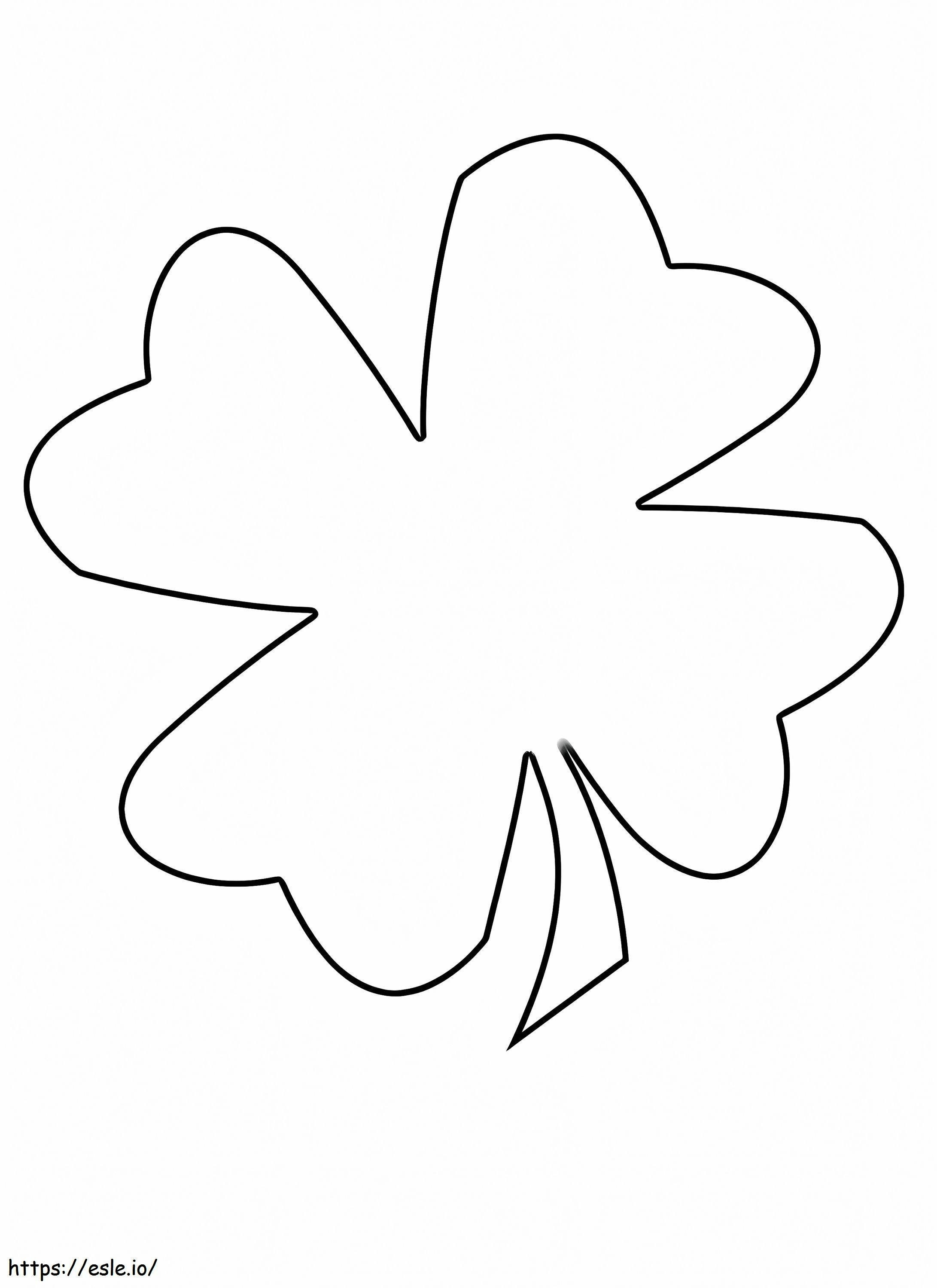 Coloriage Trèfle à quatre feuilles 2 à imprimer dessin