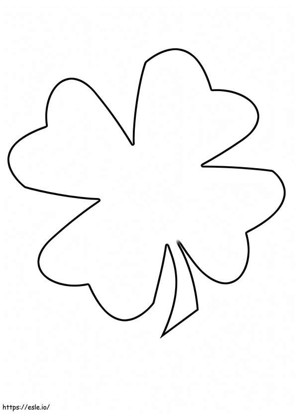 Coloriage Trèfle à quatre feuilles 2 à imprimer dessin