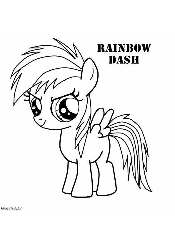 Little Rainbow Dash coloring page