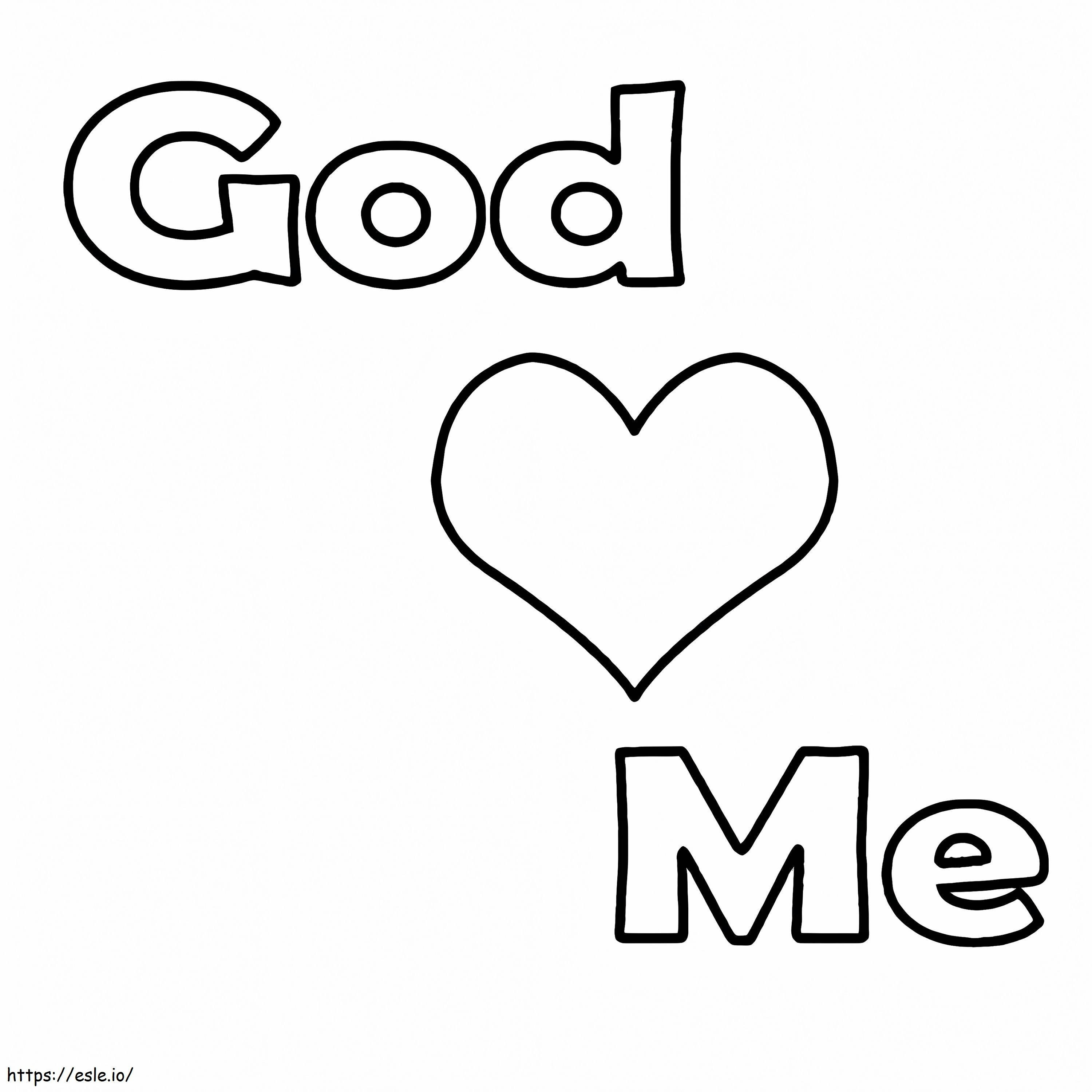 God Loves Me 8 coloring page