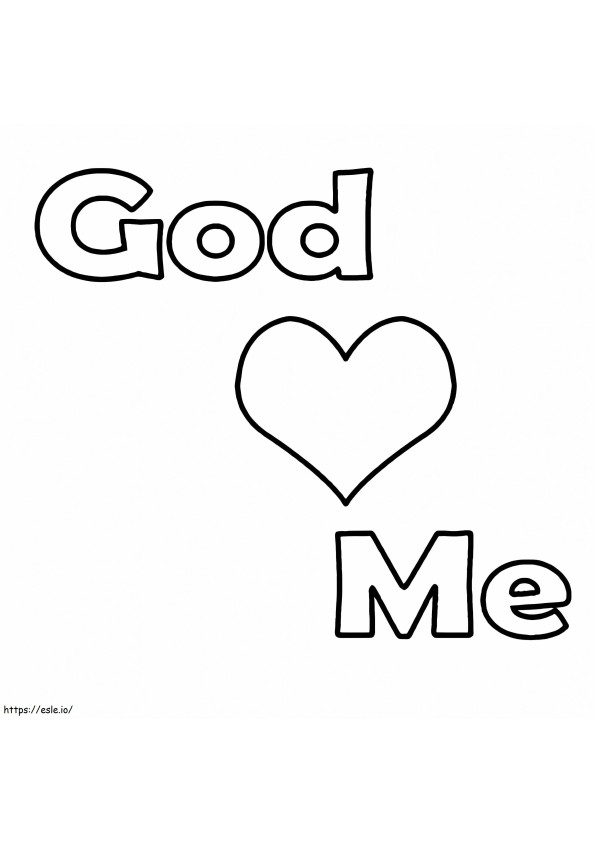 God Loves Me 8 coloring page
