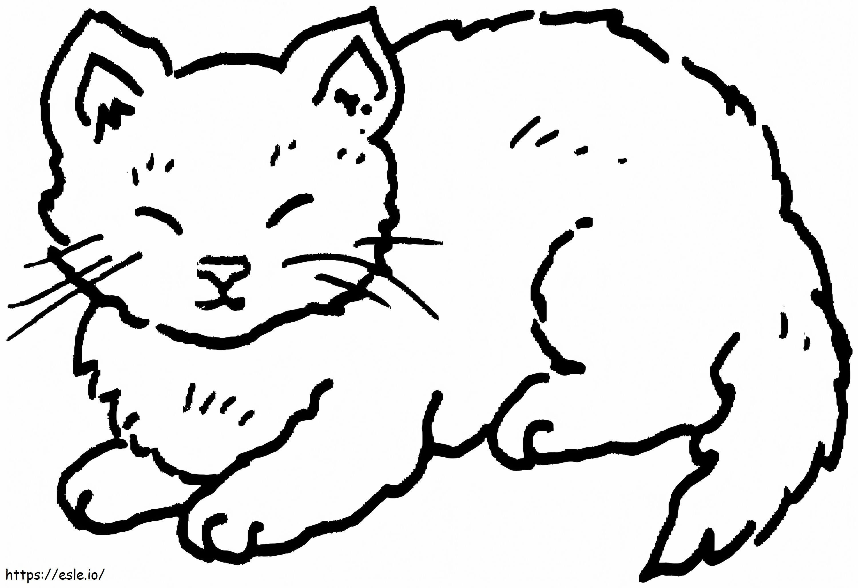 Boldog macska kifestő