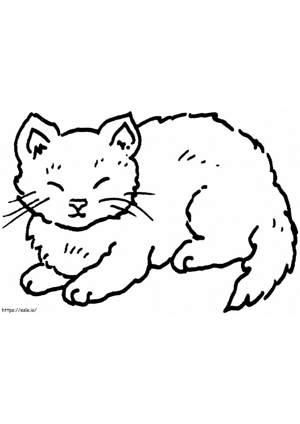 Happy Cat coloring page