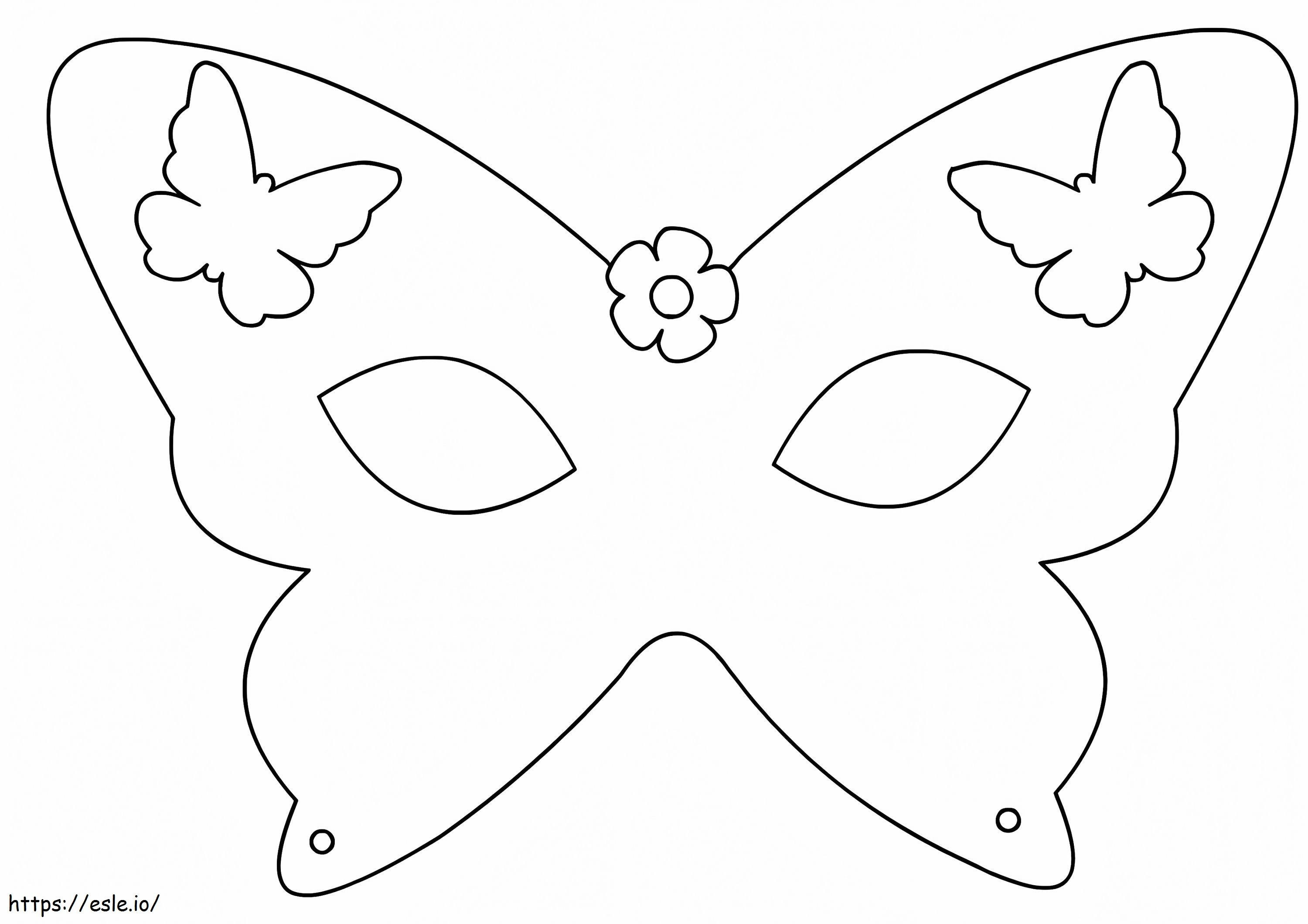 Halloween-vlindermasker kleurplaat kleurplaat