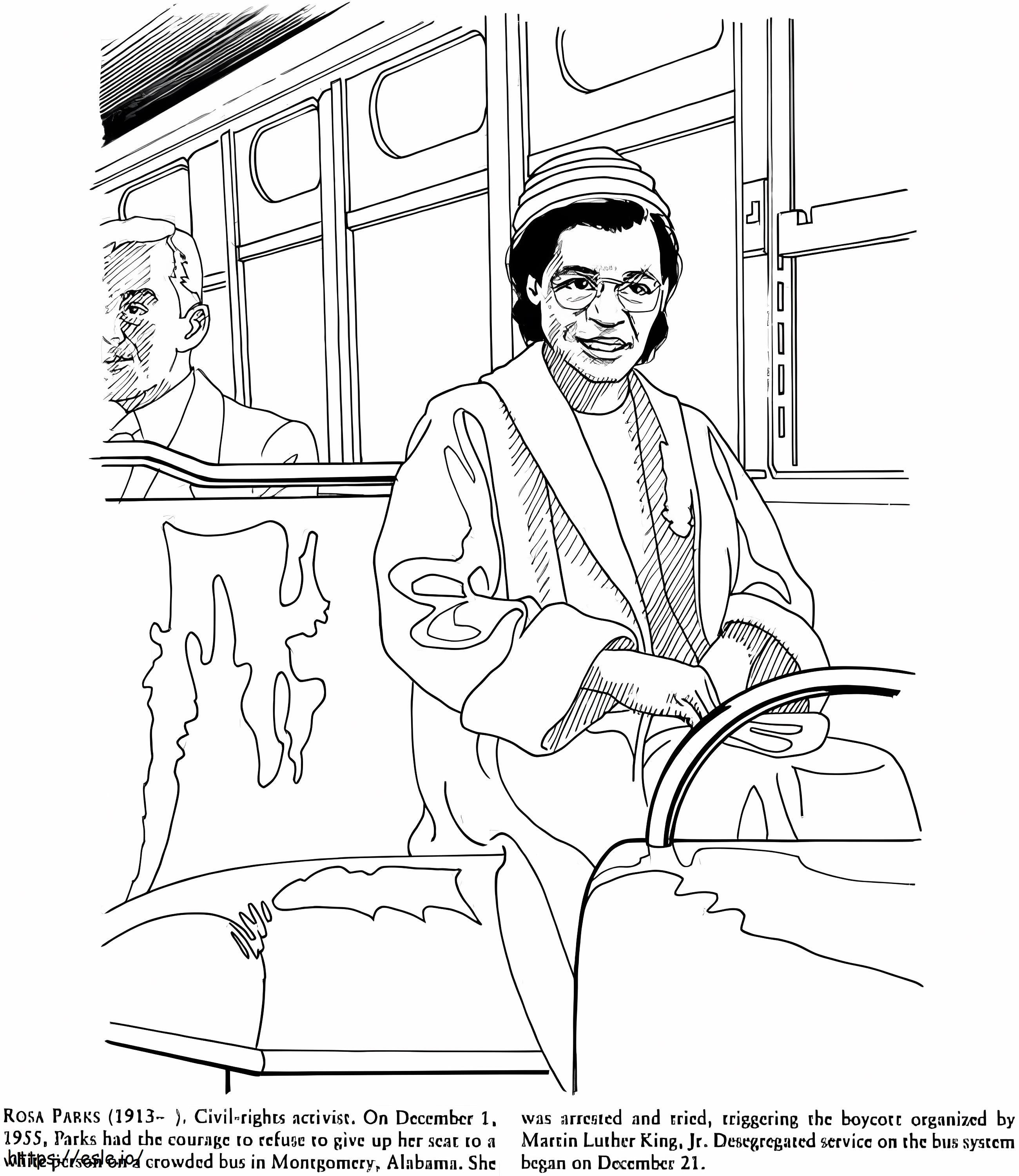 Rosa Parks 2 coloring page