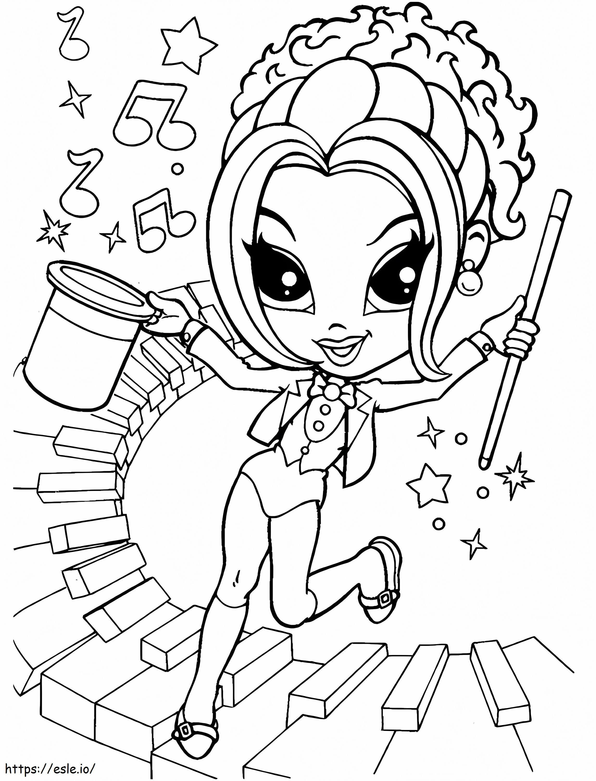 1566459235 Magician Lisa Frank A4 coloring page