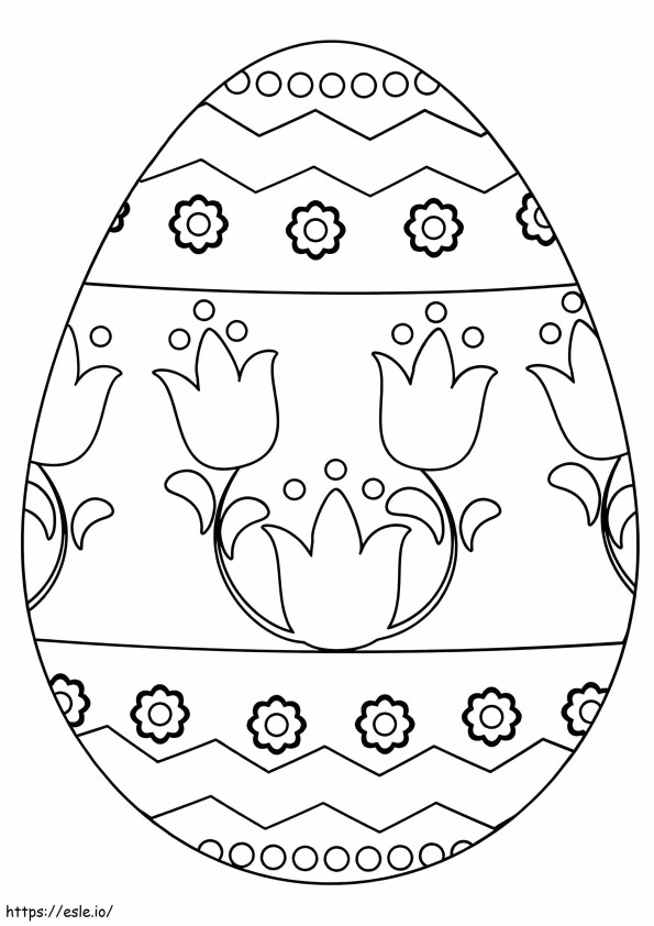 Bonito huevo de Pascua 5 para colorear