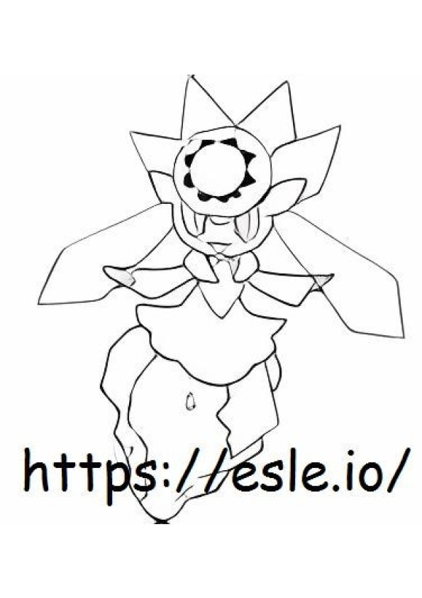 Diancie coloring page